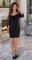 Короткое чёрное платье с открытыми плечиками № 3436