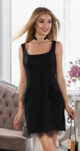 Роскошное нарядное платье № 4017 ,чёрное