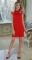Свободное красное платье № 3611