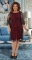 Нарядное платье из "Французского" гипюра № 39941,черно-бордовое