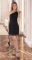 Асимметричное гипюровое платье № 4014,чёрное