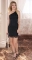 Асимметричное гипюровое платье № 4014,чёрное