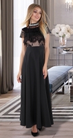 Платье в пол № 4050 , чёрное