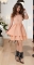 Платье с пышной юбкой № 3116,персиковое