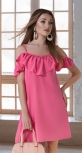 Свободное платье № 3778,розовое