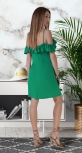 Свободное платье № 3778, зелёное