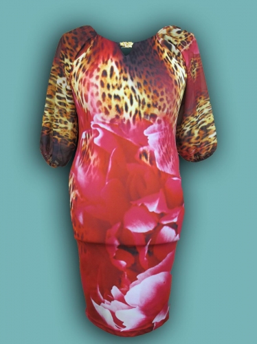 Платье №864N пион коралл (розница 632 грн./654 грн.)