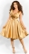 Нарядное атласное платье золотого цвета (розница 525 грн.)