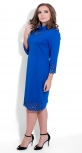Модное  платье № 35091,ярко синее