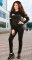 Трикотажный спортивный костюм черный 