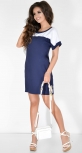 Платье № 31682SN синее с белым (розница 470 грн./485 грн./500 грн.)