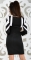 Платье № 1429N черный+белый (розница 620 грн./645 грн.)
