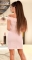 Платье с открытыми плечами розового цвета  № 34033