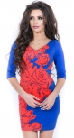 Платье № 10805 красно-синее (розница 518 грн./529 грн.)
