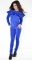 Яркий синий спортивный костюм с оборкой