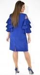 Синее коктейльное платье