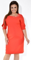 Красивое красное  платье № 37531