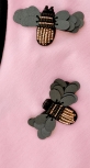Розово-черный прогулочный костюм пчелкой