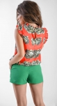 Блуза № 36915N Dolche зеленое на красном (розница 465 грн.)