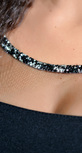 Черное коктейльное платье с кристаллами № 3774
