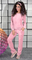 Розовый бархатистый спортивный костюм
