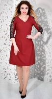 Красивое бордовое платье цвета бордо № 35371