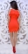 Красивое узкое платье № 3597, оранжевое