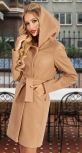 Пальто приталенного кроя с капюшоном № 4579  