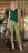 Стильные зеленые брюки