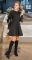 Стильное черное платье № 4586