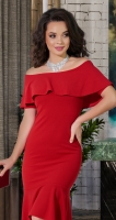 Роскошное красное вечернее платье № 3835