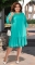 Льняное платье со свободным рукавом № 42911