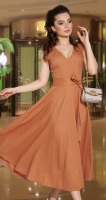 Красивое платье из льна № 4315