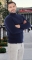 Мужской свитер с горлом-стойкой и вышивкой