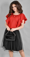 Модный красно-черный комплект № 3638