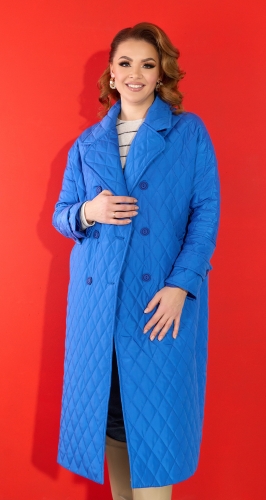 Двубортное стёганное пальто
