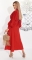 Красное платье с плиссе