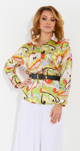 Шелковая блузка с принтом